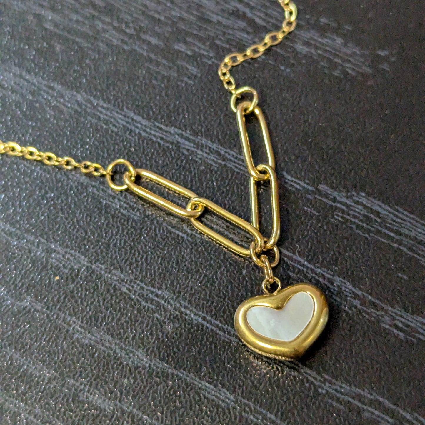 Delicate Gold Anti-Tarnish Chain with Tiny Heart Pendant