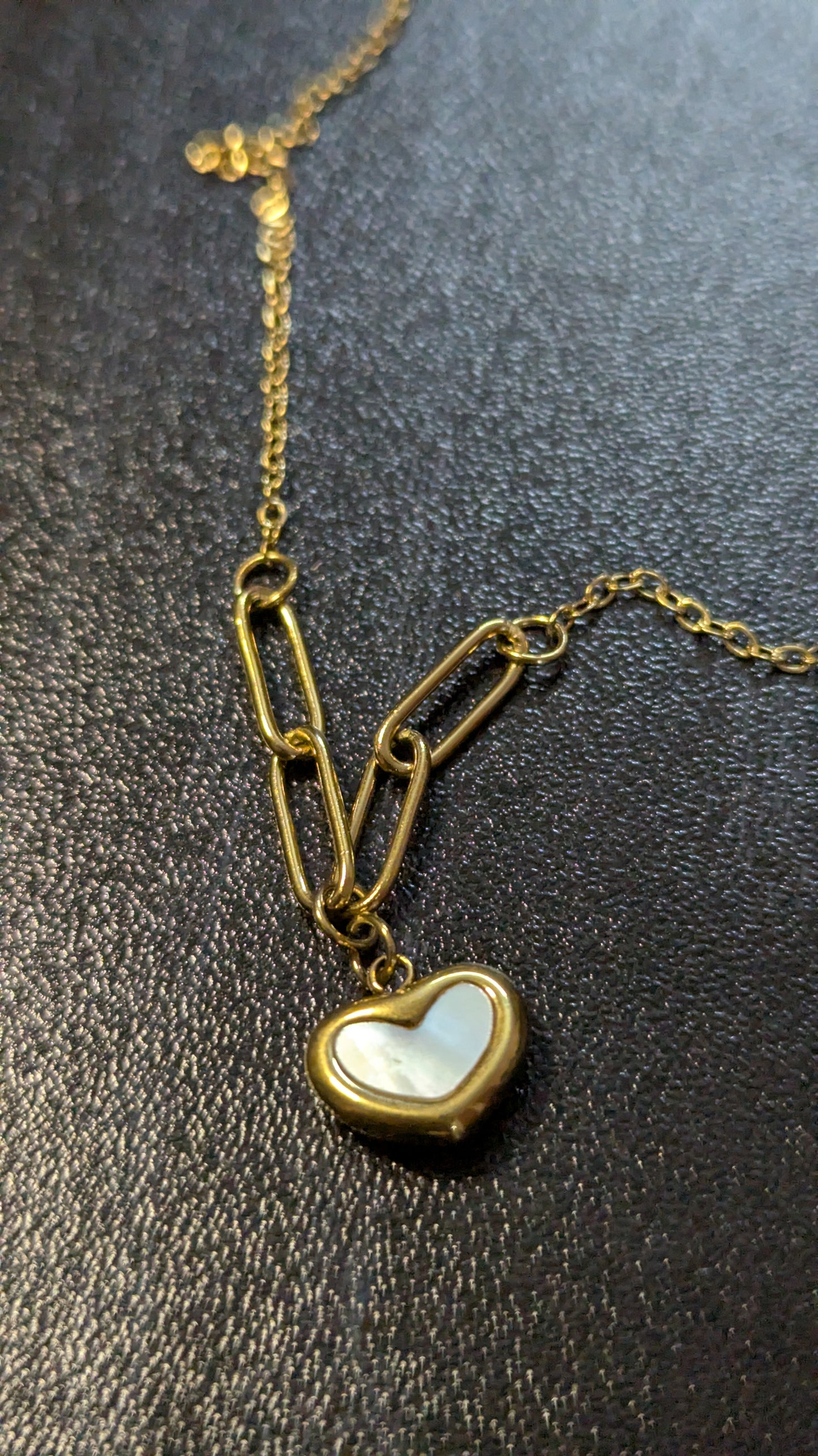 Delicate Gold Anti-Tarnish Chain with Tiny Heart Pendant