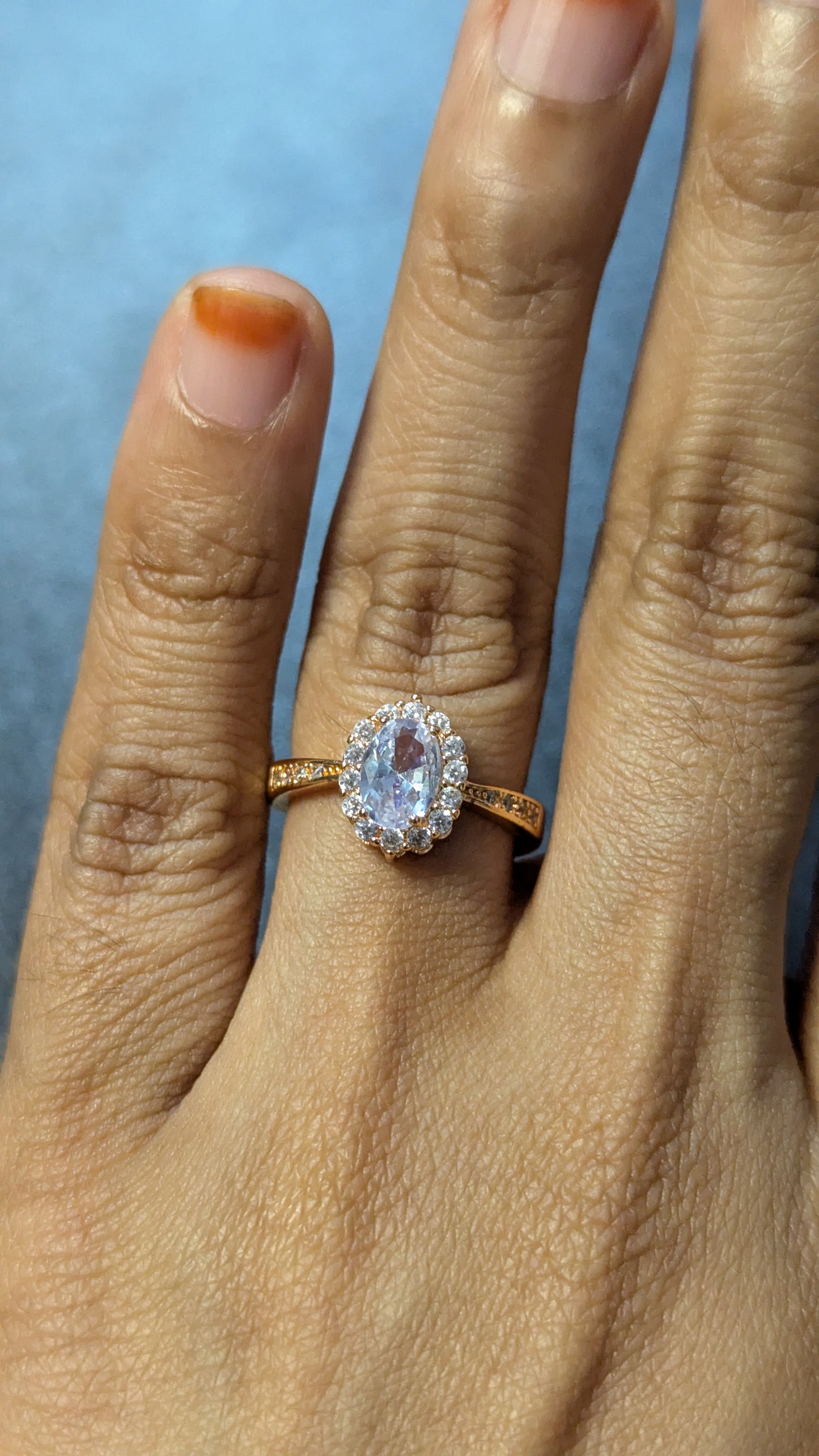 Rose Gold AD Ring – Diamond Look, Everyday Shine