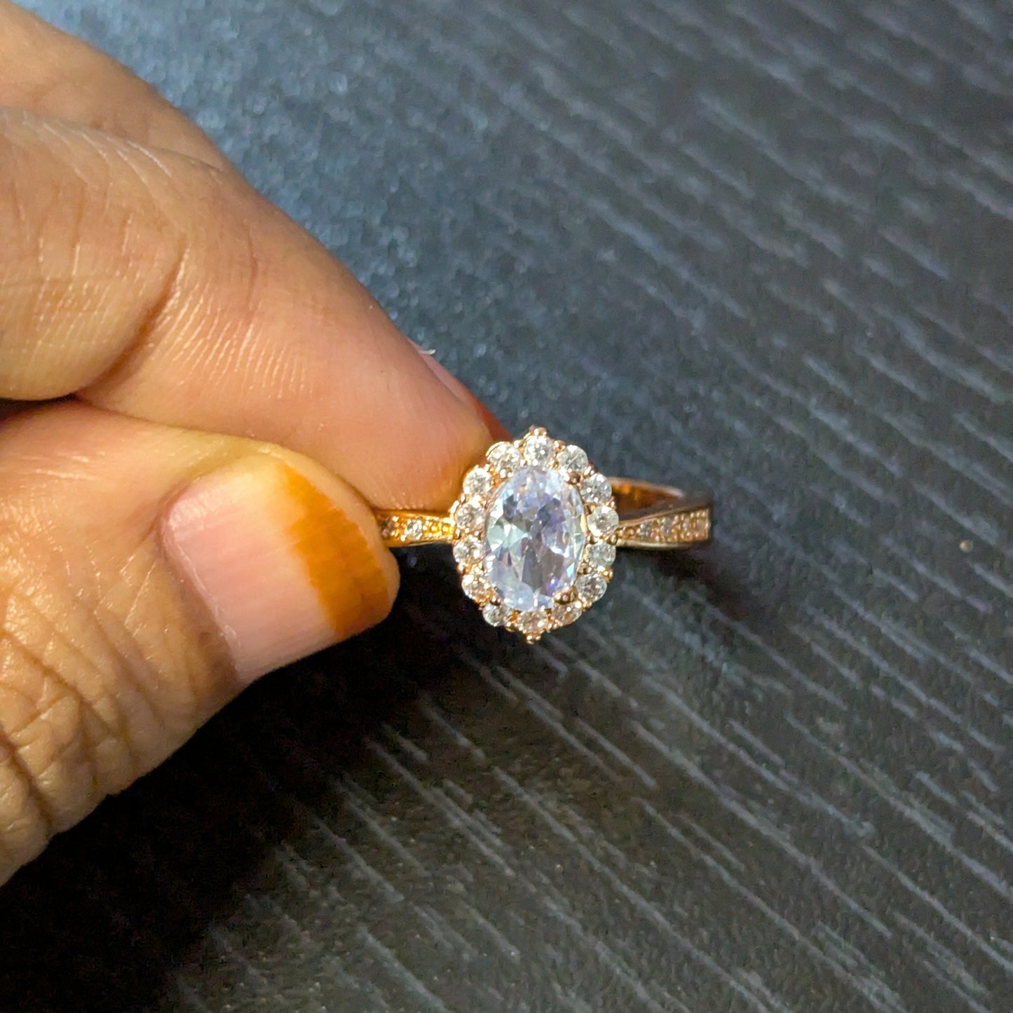 Rose Gold AD Ring – Diamond Look, Everyday Shine