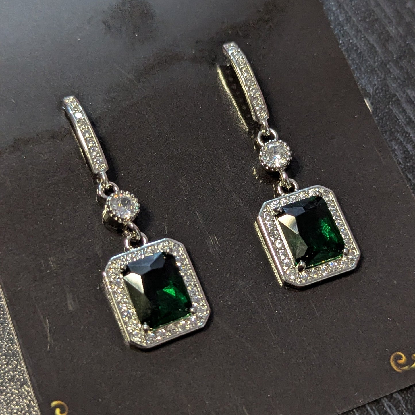 Luxe Gold-Plated Stone Drop Earrings
