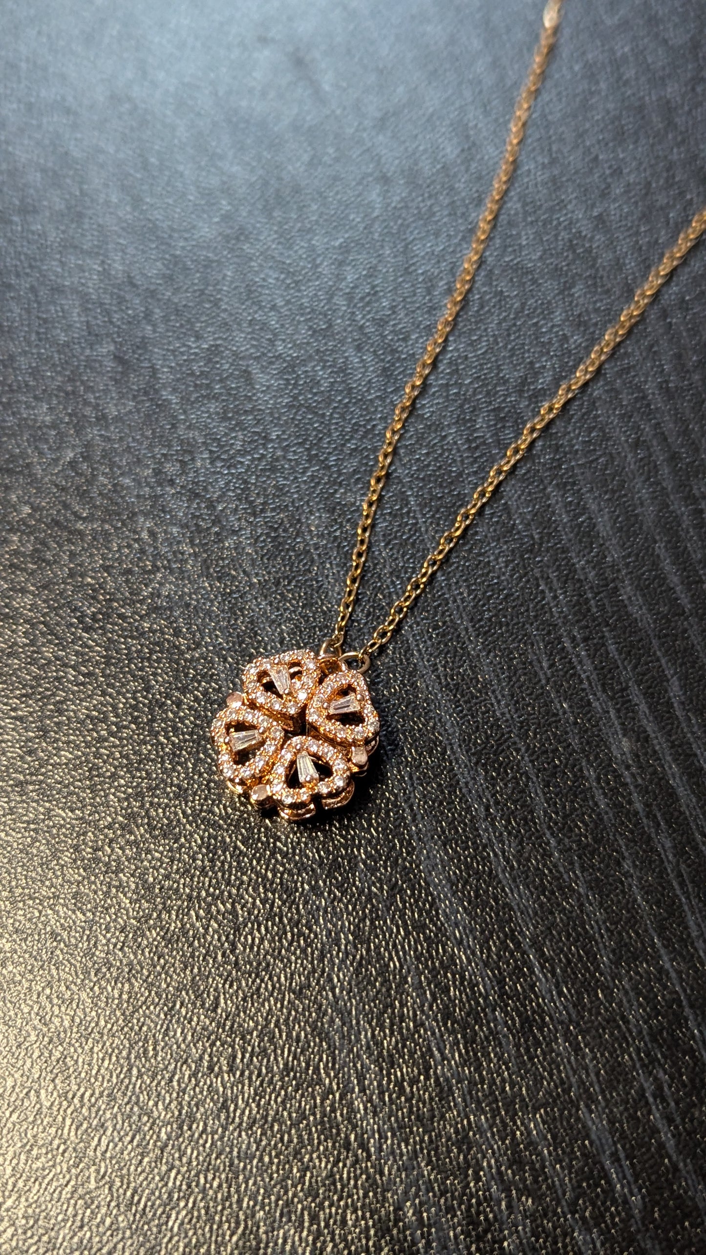 2 in 1 Rose Gold Dual-Style Pendant Chain | Anti-Tarnish Daily Wear Necklace