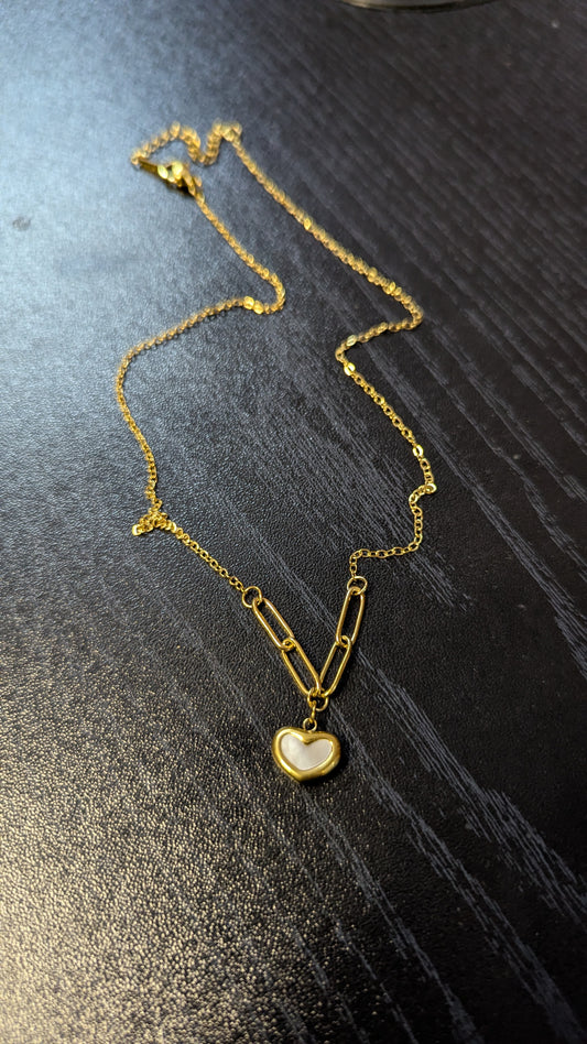 Delicate Gold Anti-Tarnish Chain with Tiny Heart Pendant