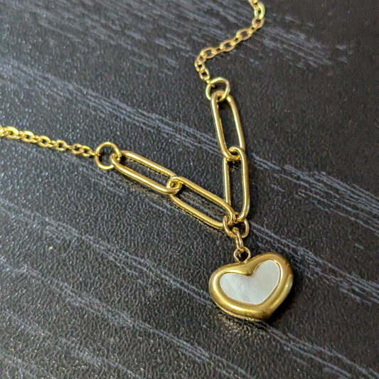 Delicate Gold Anti-Tarnish Chain with Tiny Heart Pendant