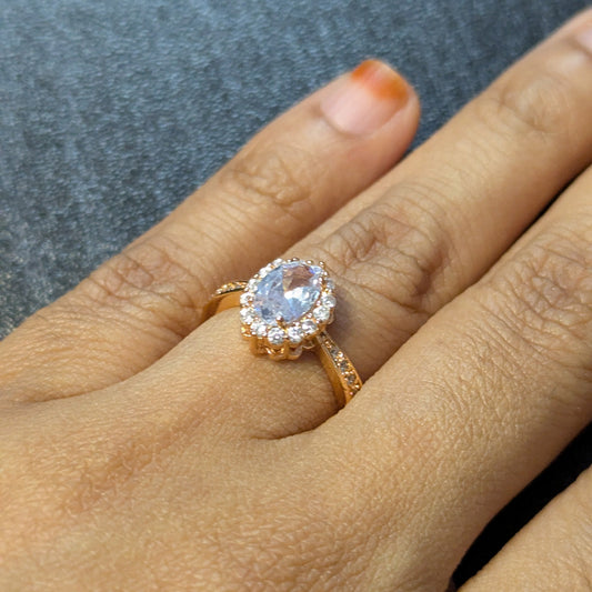 Rose Gold AD Ring – Diamond Look, Everyday Shine