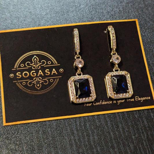Luxe Gold-Plated Stone Drop Earrings