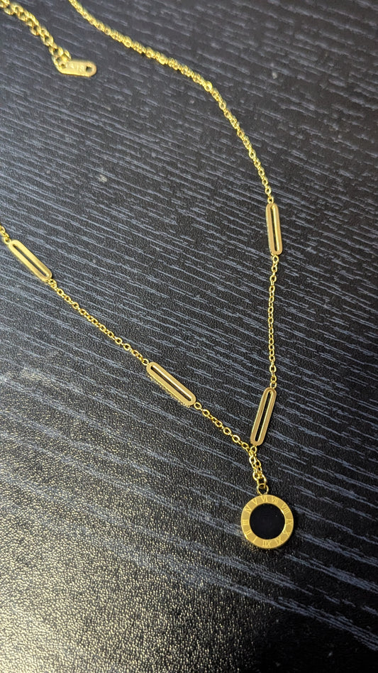 Roman Charm Enamel Necklace | Anti Tarnish