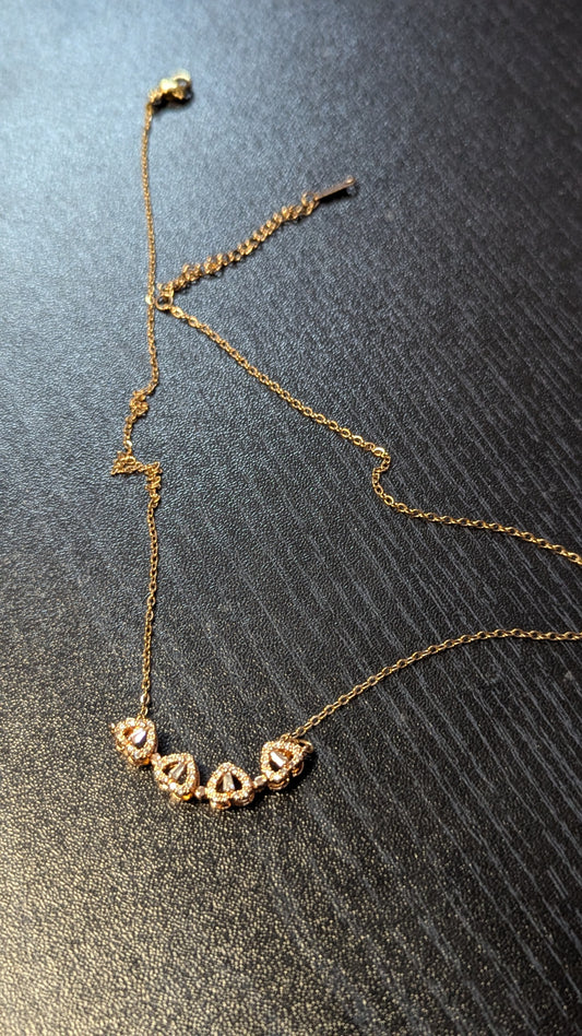 2 in 1 Rose Gold Dual-Style Pendant Chain | Anti-Tarnish Daily Wear Necklace